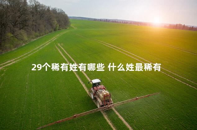 29个稀有姓有哪些 什么姓最稀有